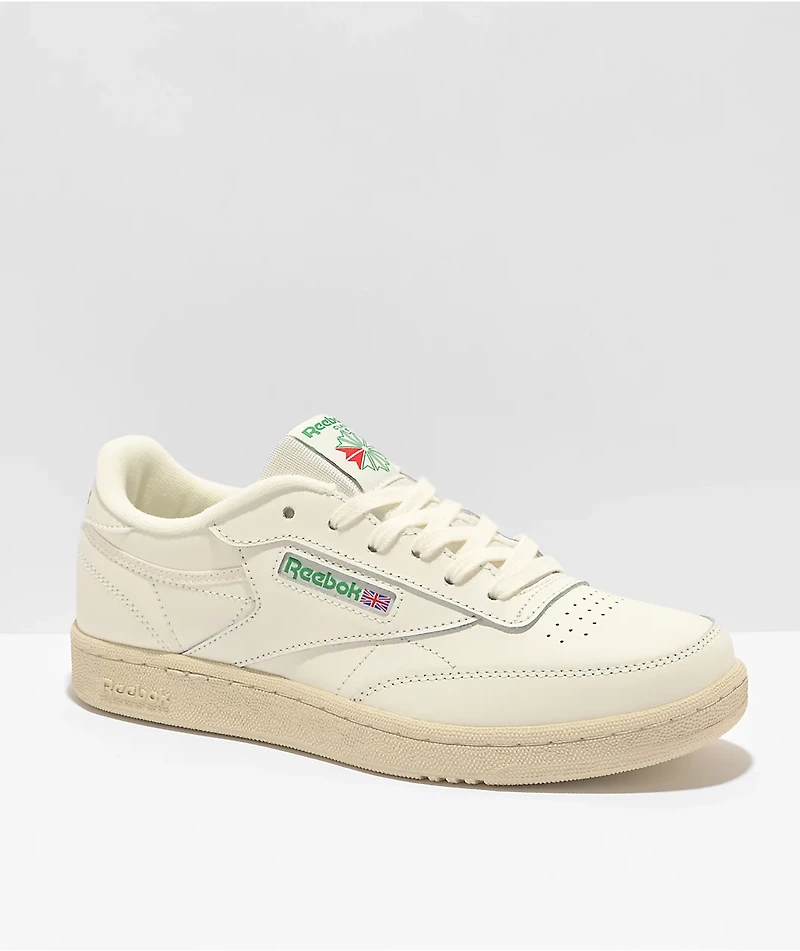 Reebok Kids Club C 85 Vintage White & Green Shoes
