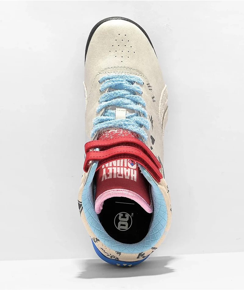 Reebok x DC Comics Freestyle Hi Harley Quinn White Shoes