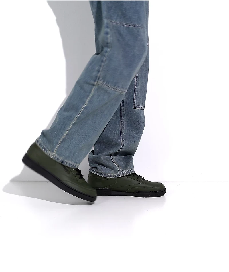 Reebok x Obey Club C 85 Green, Black & Red Shoes