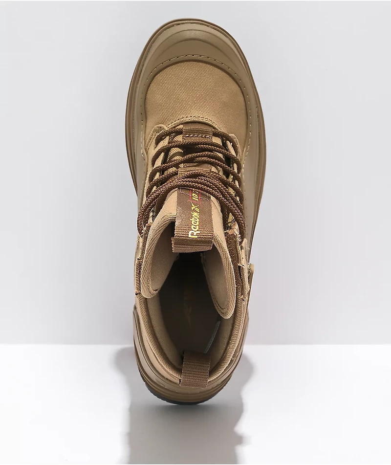 Reebok x Rothco Club C Cleated Khaki Hi-Top Shoes