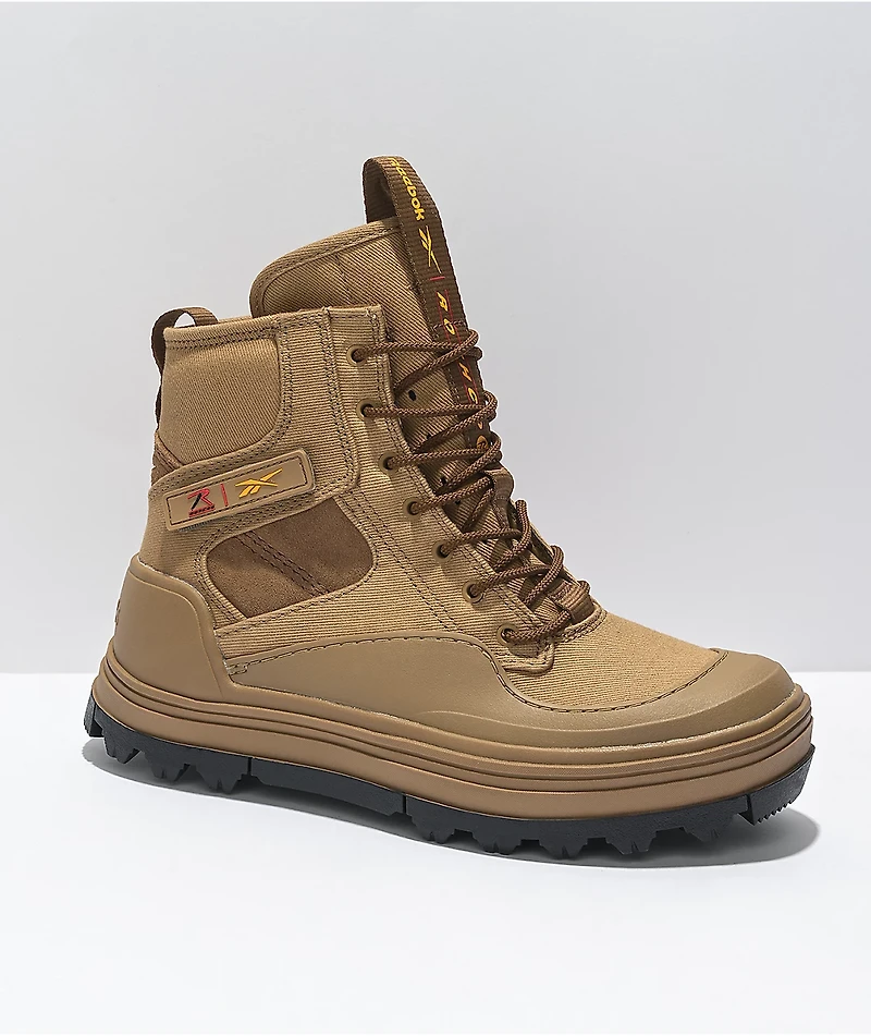 Reebok x Rothco Club C Cleated Khaki Hi-Top Shoes