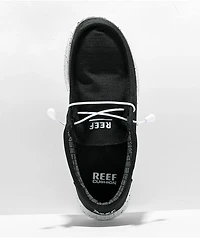 Reef Cushion Coast TX Black & White Canvas Slip-On Shoes