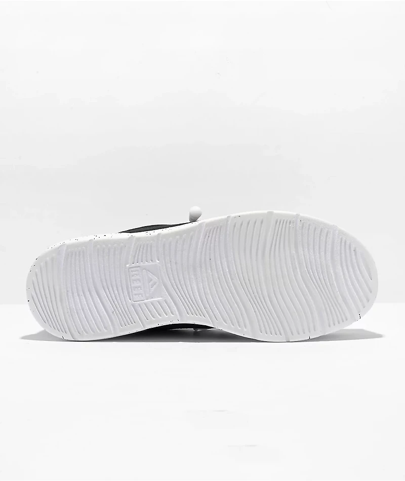 Reef Cushion Coast TX Black & White Canvas Slip-On Shoes