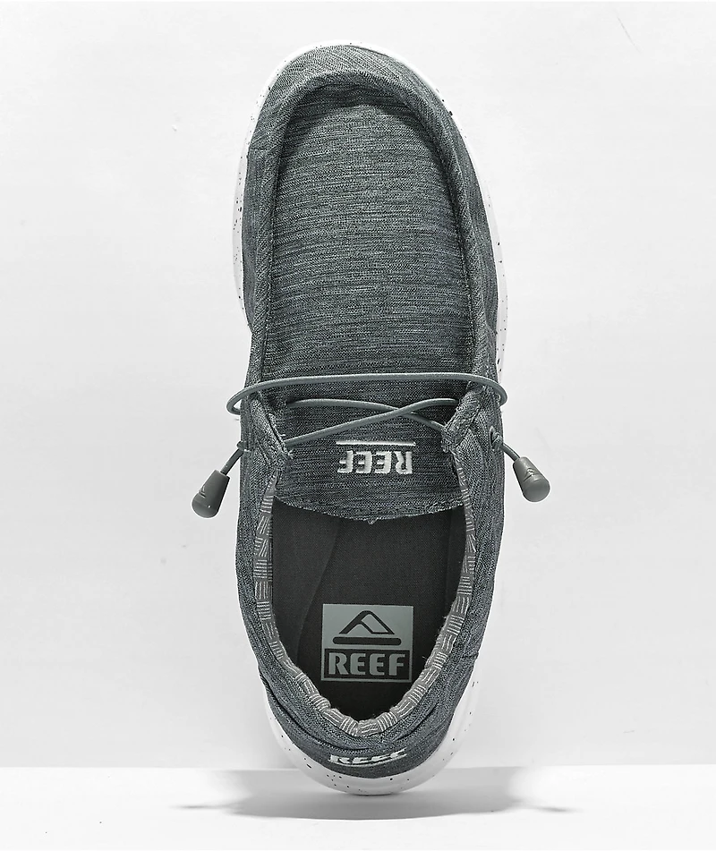 Reef Cushion Coast TX Charcoal Canvas Slip-On Shoes
