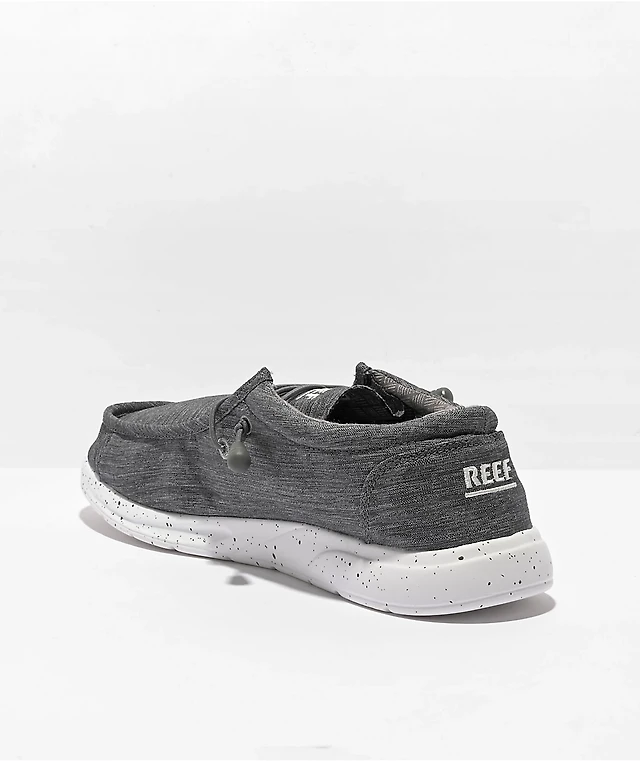 Reef Cushion Coast TX Charcoal Canvas Slip-On Shoes at  display picture 2