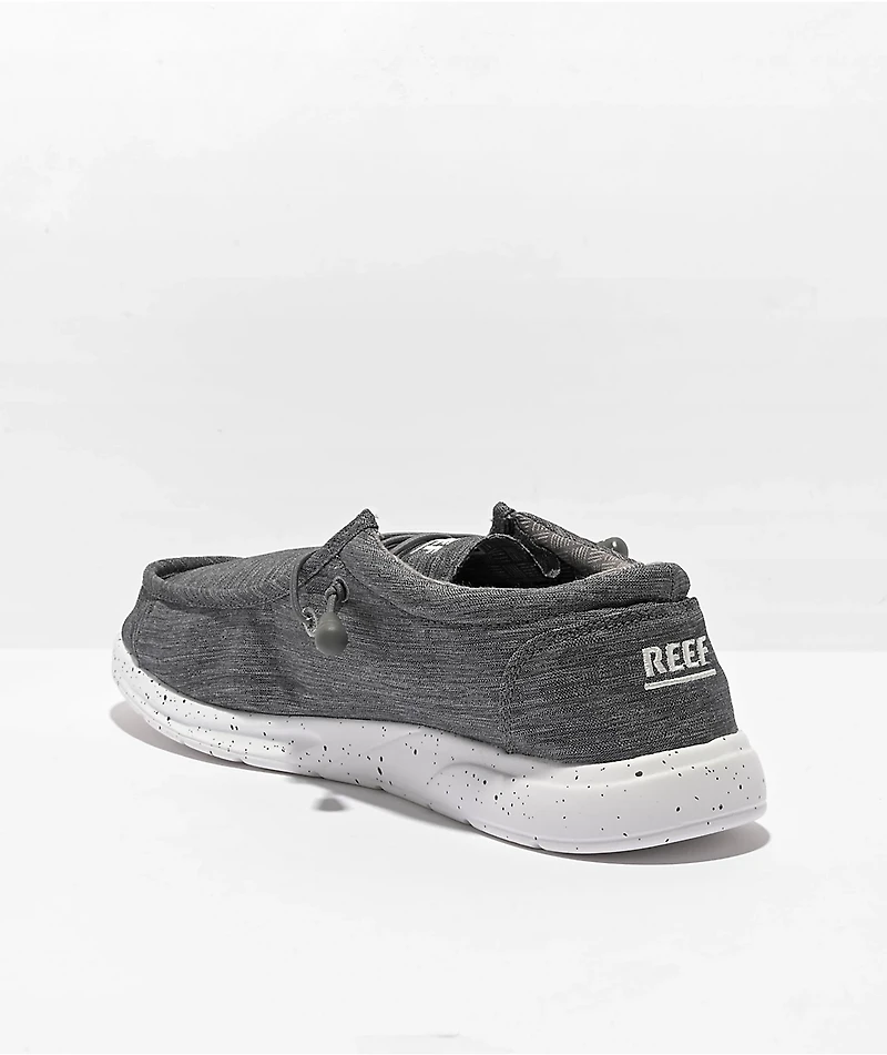 Reef Cushion Coast TX Charcoal Canvas Slip-On Shoes