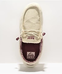 Reef Cushion Coast TX Tan Jute Canvas Slip-On Shoes