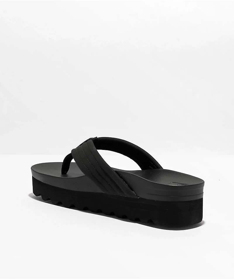 Reef Cushion Shea Hi Black Platform Sandals