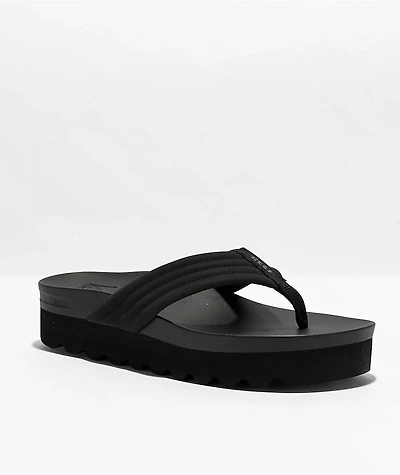 Reef Cushion Shea Hi Black Platform Sandals