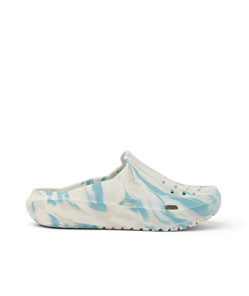 Reef Glider Off White & Blue Slide Sandals