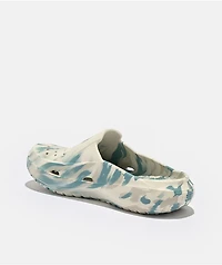 Reef Glider Off White & Blue Slide Sandals
