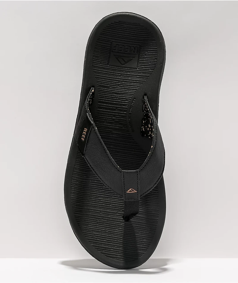 Reef Santa Ana Mosaic Black Sandals