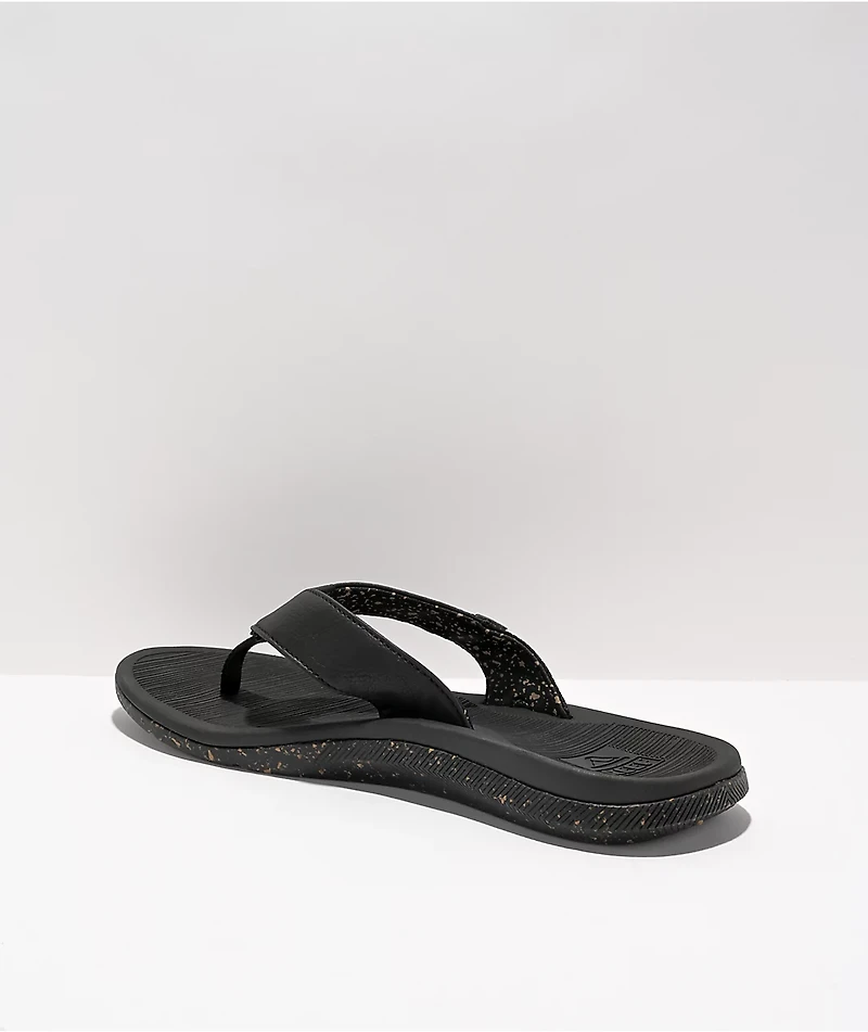 Reef Santa Ana Mosaic Black Sandals