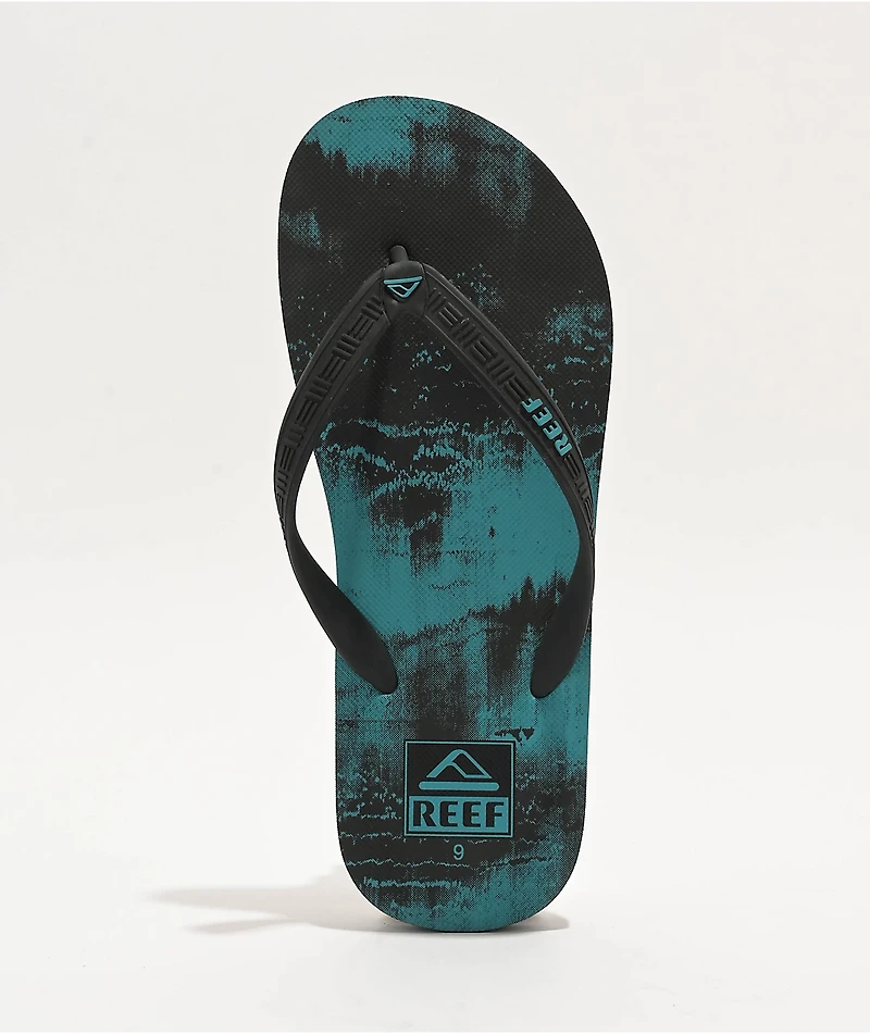 Reef Seaside Prints Washed Aqua Sandals