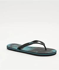 Reef Seaside Prints Washed Aqua Sandals