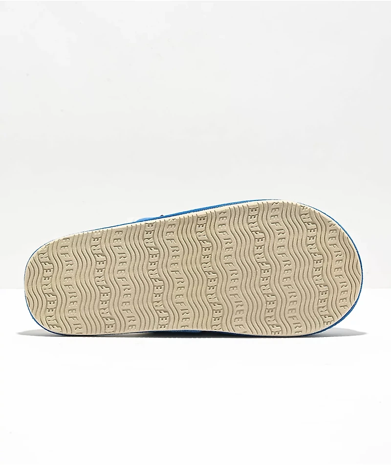 Reef x Tipsy Elves Censored Santa Blue & White Slippers