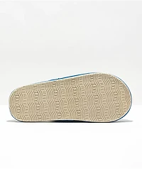 Reef x Tipsy Elves Censored Santa Blue & White Slippers