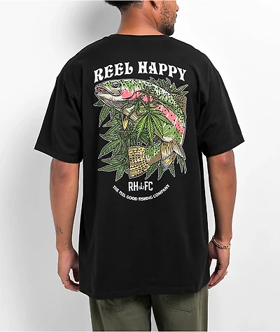 Reel Happy Co. Emerald Country Black T-Shirt