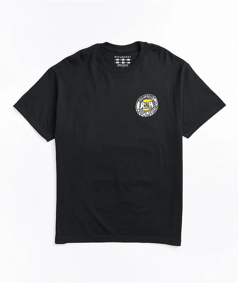 Reel Happy Co. Slappies Black T-Shirt