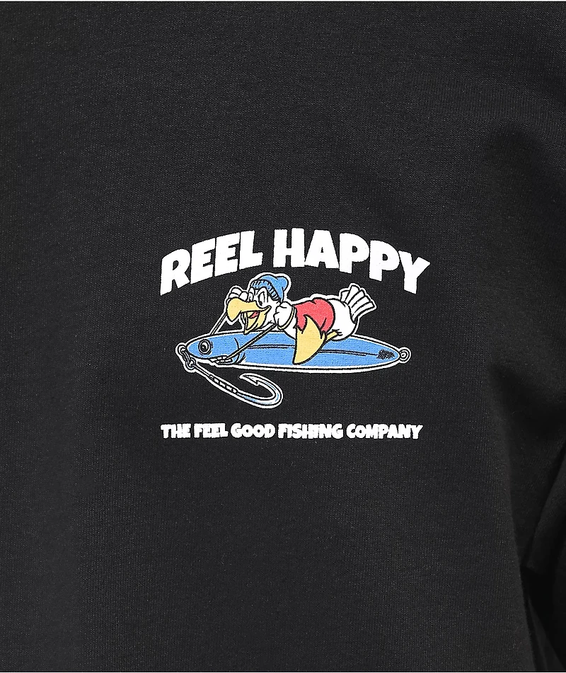 Reel Happy Co. Slappies Horizon Black T-Shirt