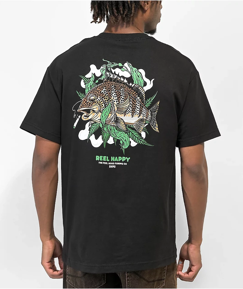 Reel Happy Co. Take It Easy Black T-Shirt