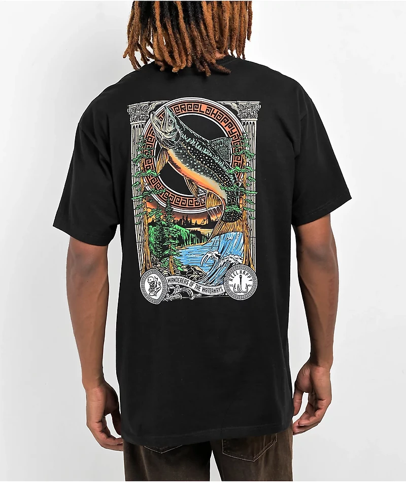 Reel Happy Co. Wayfarer Black T-Shirt