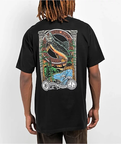 Reel Happy Co. Wayfarer Black T-Shirt