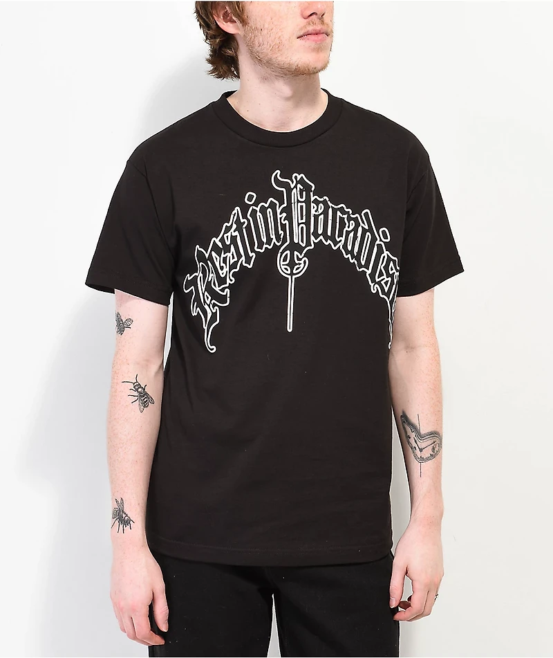 Rest Paradise by Anuel AA Arches Black T-Shirt