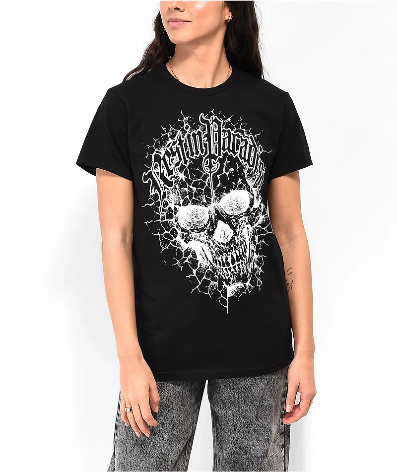Rest Paradise by Anuel AA Skull Black T-Shirt