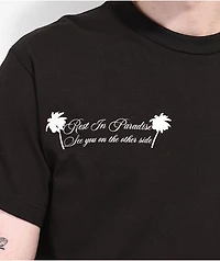 Rest Paradise by Anuel AA Wings Black T-Shirt