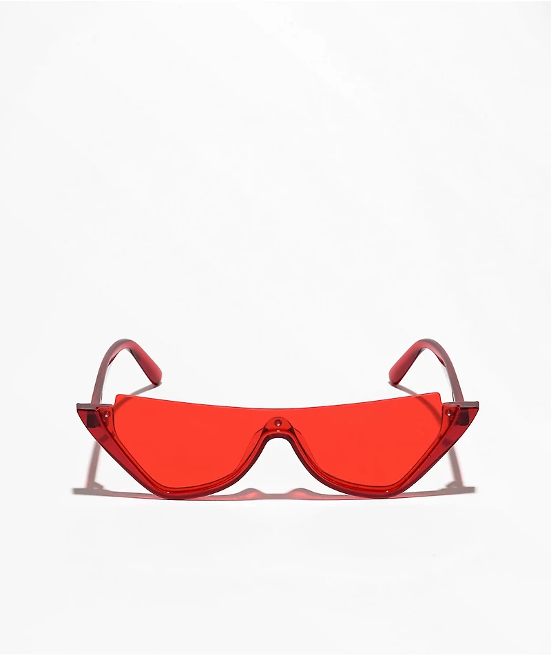 Retro Pointe Red Cat Eye Sunglasses