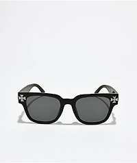 Rhinestone Cross Black Sunglasses