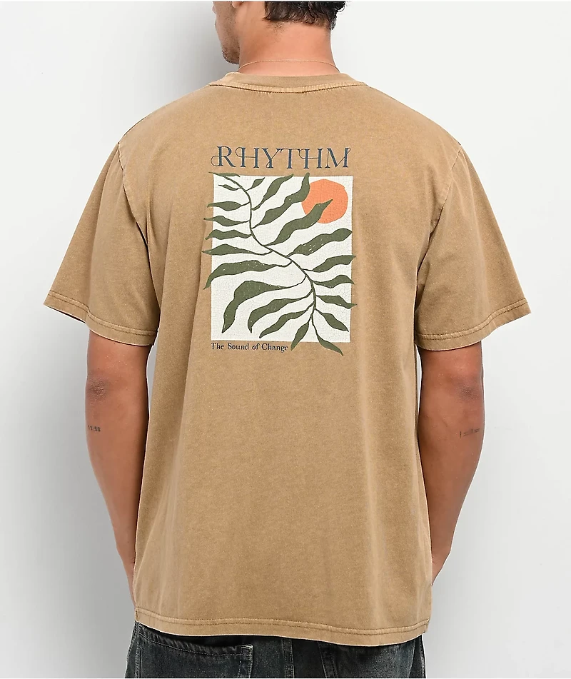 Rhythm Fern Brown Vintage Wash T-Shirt