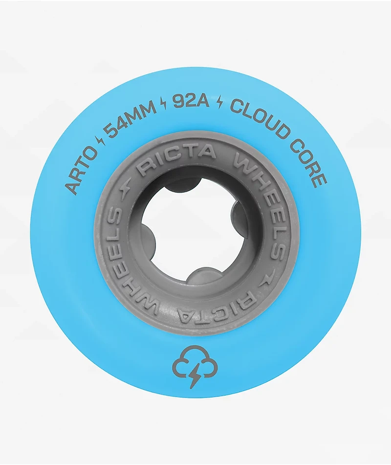 Ricta Arto Clouds 54mm 92a Blue & Grey Skateboard Wheels