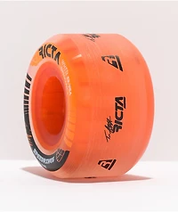Ricta Asta Speedrings 53mm 95a Clear Orange Skateboard Wheels