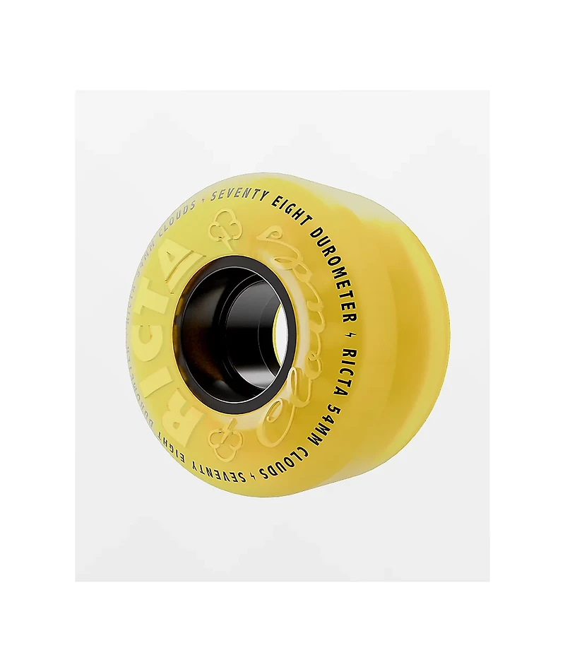 Ricta Clouds 54mm 78a Yellow & Black Cruiser Skateboard Wheels