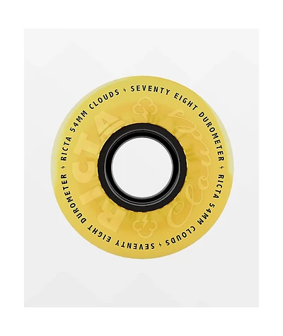 Ricta Clouds 54mm 78a Yellow & Black Cruiser Skateboard Wheels