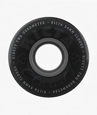 Ricta Clouds 54mm 92a Black & Grey Skateboard Wheels