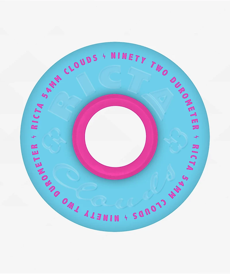 Ricta Clouds 54mm 92a Blue & Pink Skateboard Wheels