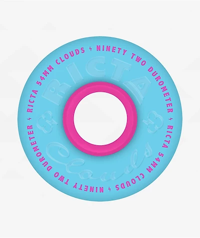 Ricta Clouds 54mm 92a Blue & Pink Skateboard Wheels