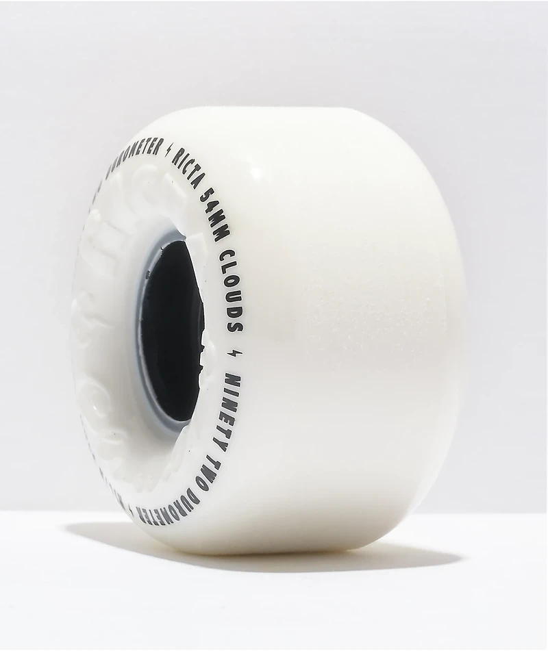 Ricta Clouds 54mm 92a White and Black Skateboard Wheels