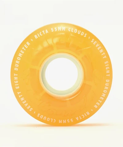 Ricta Clouds 55mm 78a Transparent Citrus Cruiser Skateboard Wheels