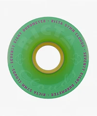 Ricta Clouds 55mm 78a Transparent Green & Yellow Cruiser Skateboard Wheels