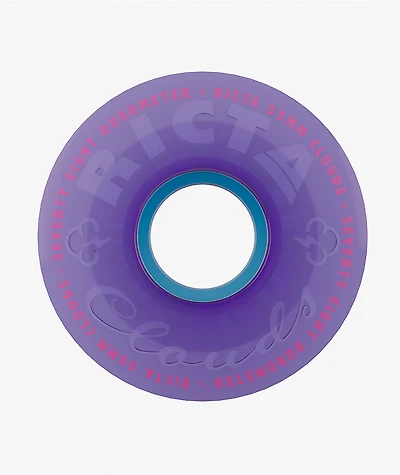 Ricta Clouds 55mm 78a Transparent Purple & Blue Cruiser Skateboard Wheels