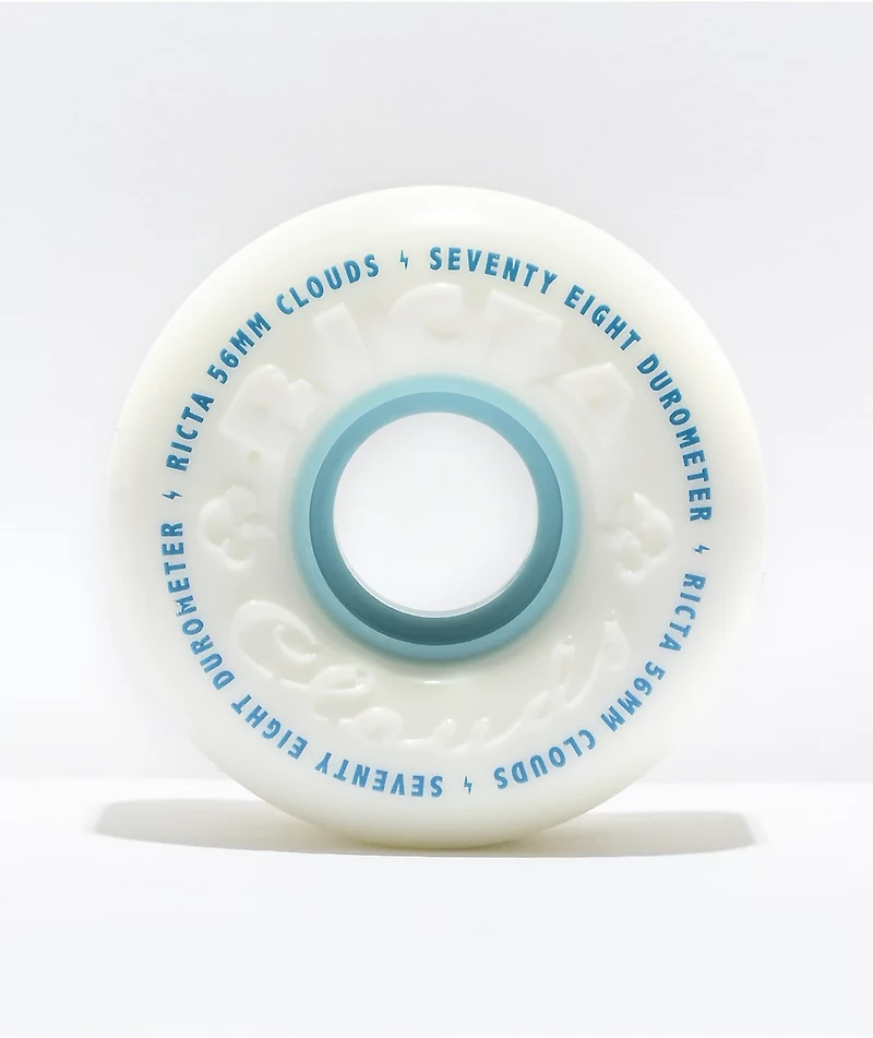 Ricta Clouds 56mm 78a White Cruiser Skateboard Wheels