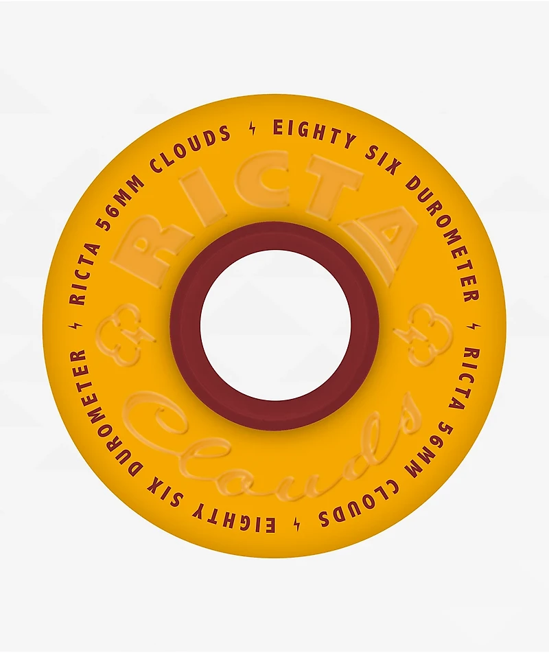 Ricta Clouds 56mm 86a Mustard Cruiser Skateboard Wheels