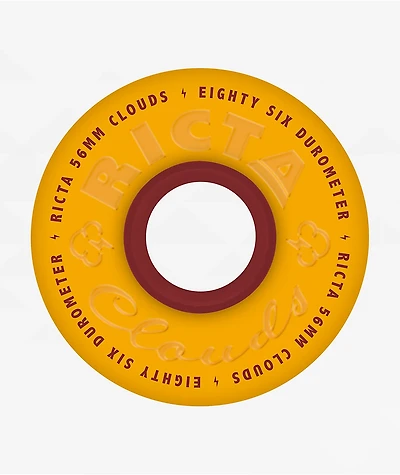 Ricta Clouds 56mm 86a Mustard Cruiser Skateboard Wheels