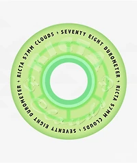 Ricta Clouds 57mm 78a Green Clear Cruiser Skateboard Wheels