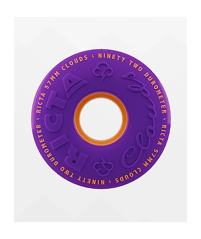 Ricta Clouds 57mm 92a Purple & Orange Cruiser Skateboard Wheels