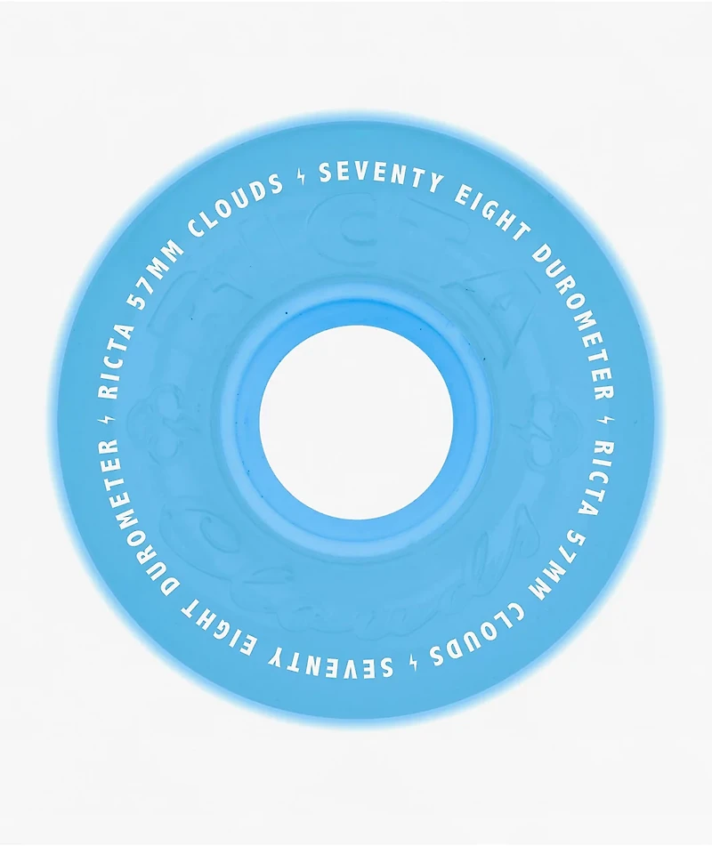 Ricta Clouds Aqua Glow In The Dark 57mm 78a Cruiser Skateboard Wheels
